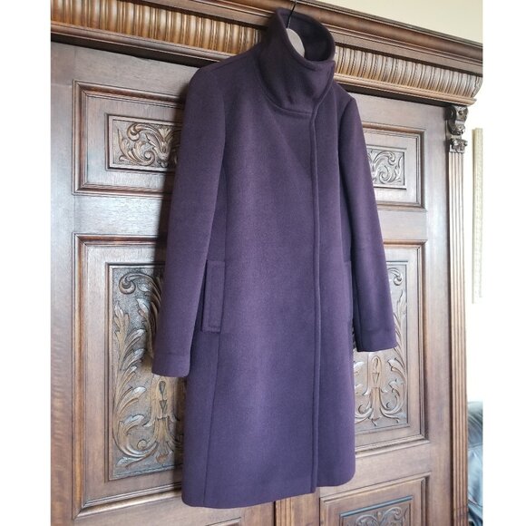 NEW Plum Wool-Blend Coat - Picture 4 of 10